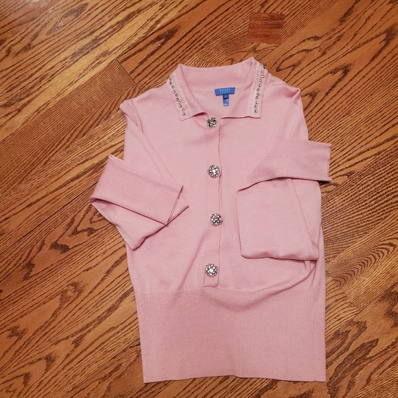 Escada,Sport fancy buttons and sequins, Ladies M sweater luscious color … - Picture 2 of 5